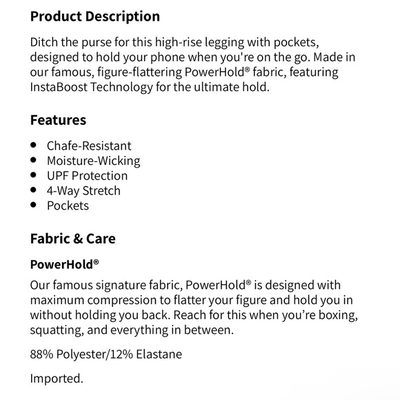 Fabletics Powerhold Leggings - Picture 7 of 7